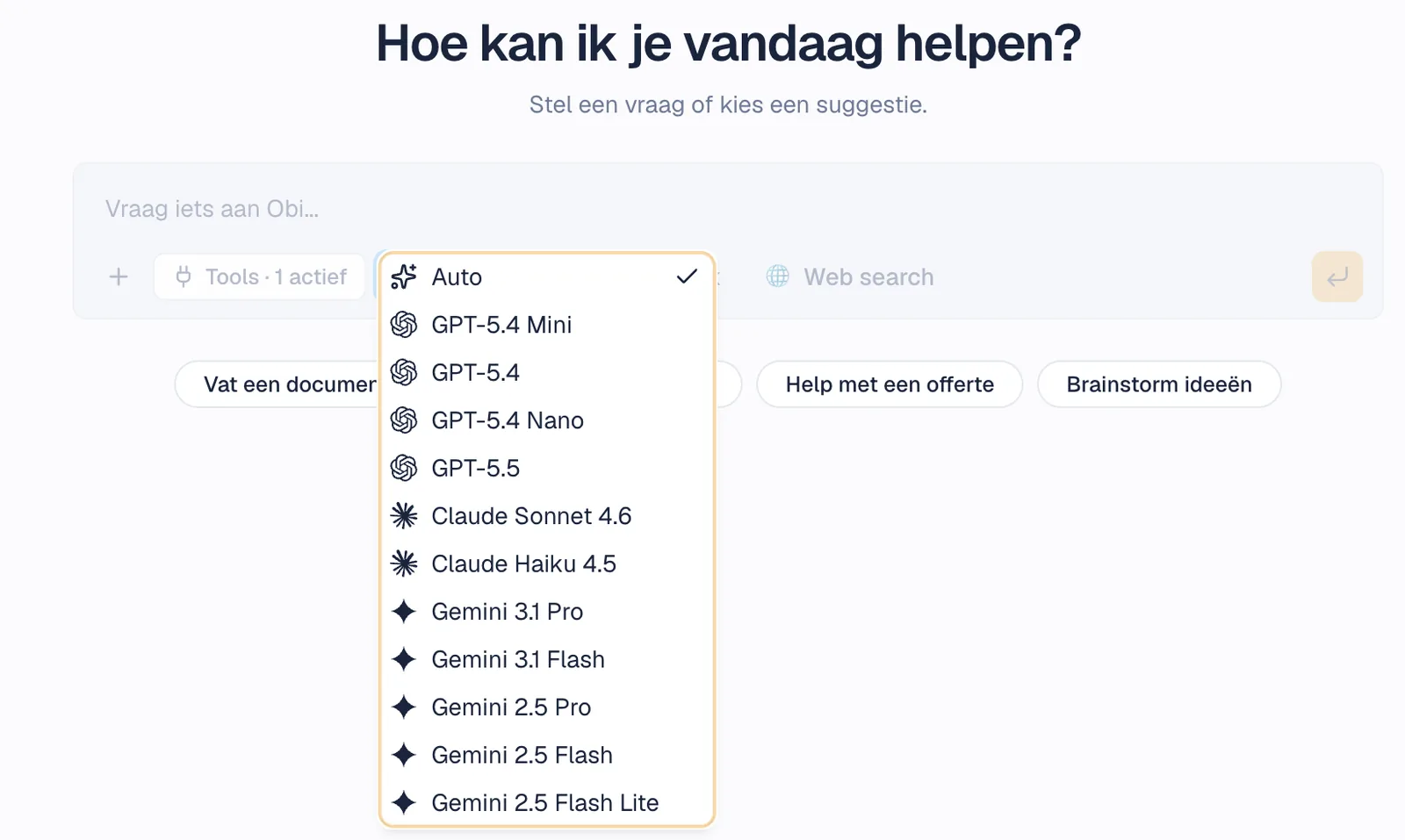 Verschillende AI-modellen